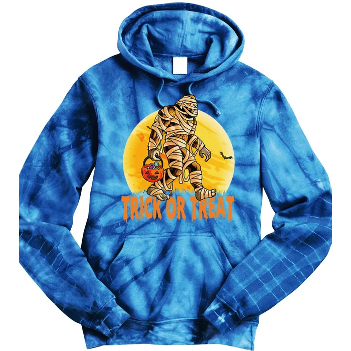 Mummy Bigfoot Sasquatch Halloween Costume Gift Tie Dye Hoodie