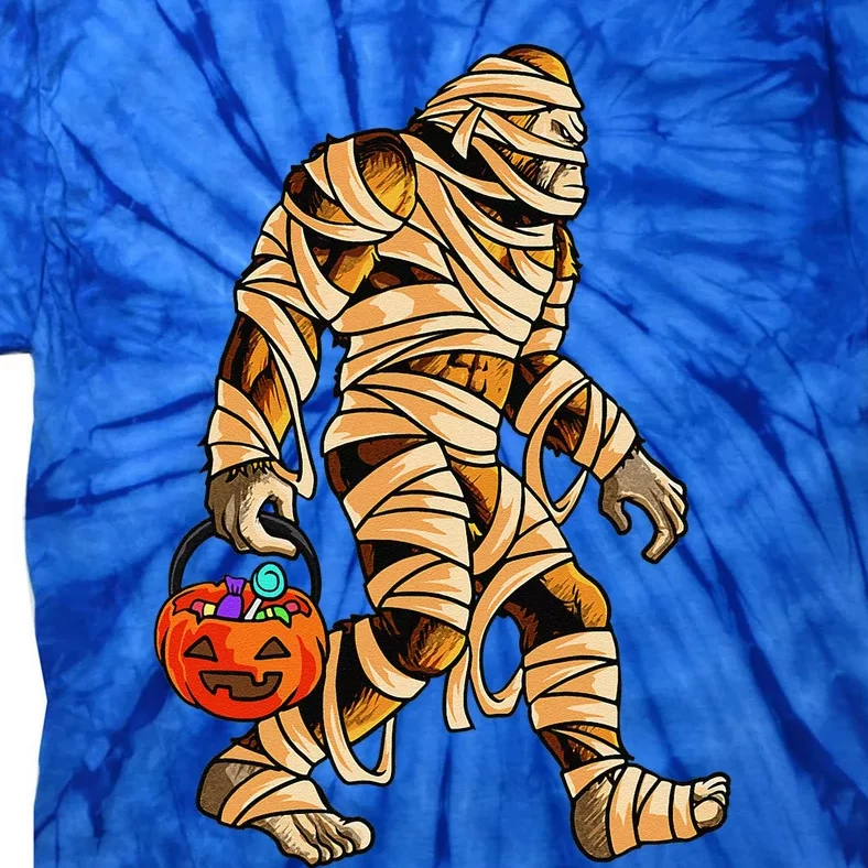 Mummy Bigfoot Sasquatch Halloween Costume Tie-Dye T-Shirt