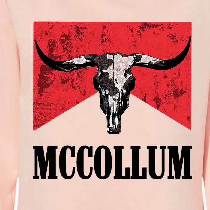 Mccollum Bull Skull Cute For Country Music Lover Womens California Wash Sweatshirt