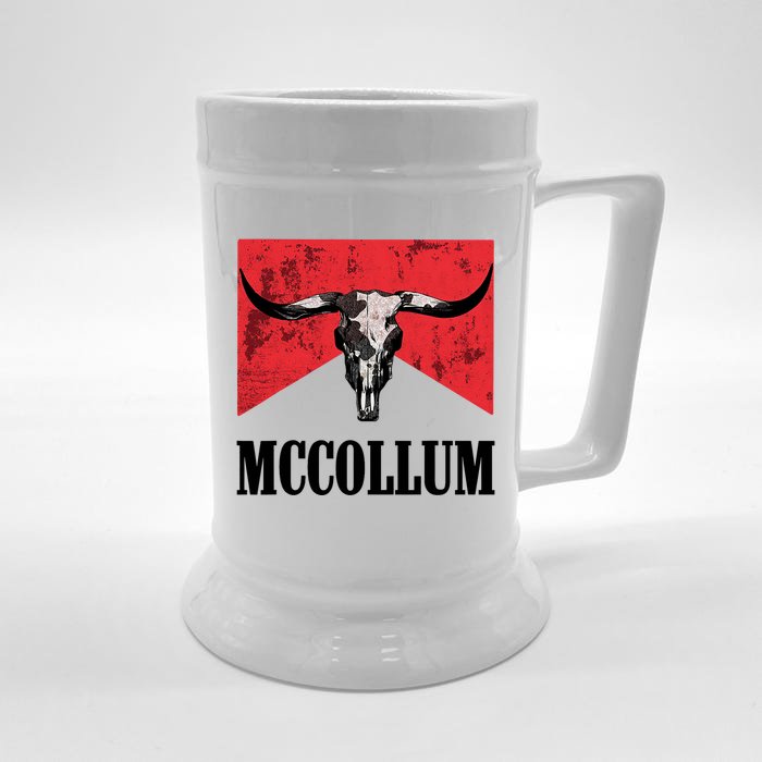 Mccollum Bull Skull Cute For Country Music Lover Front & Back Beer Stein