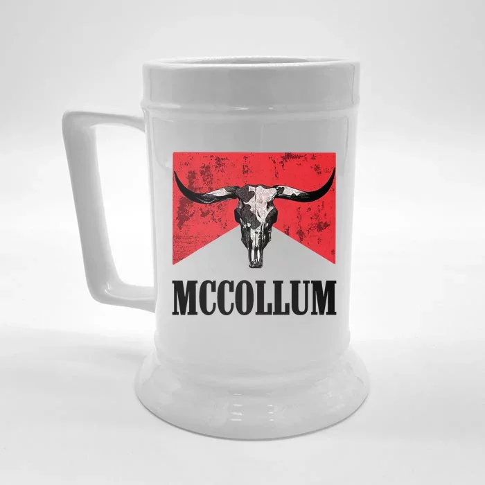 Mccollum Bull Skull Cute For Country Music Lover Front & Back Beer Stein