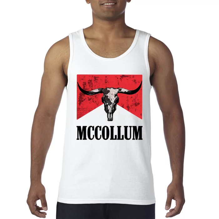 Mccollum Bull Skull Cute For Country Music Lover Tank Top