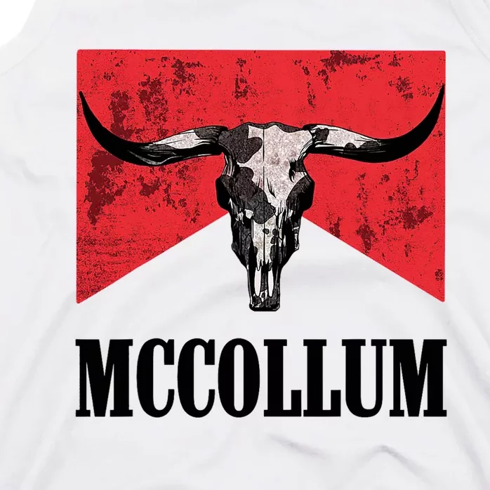 Mccollum Bull Skull Cute For Country Music Lover Tank Top