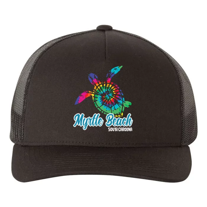 Myrtle Beach Souvenirs Tie Dye Save Sea Turtle S Carolina Yupoong Adult 5-Panel Trucker Hat