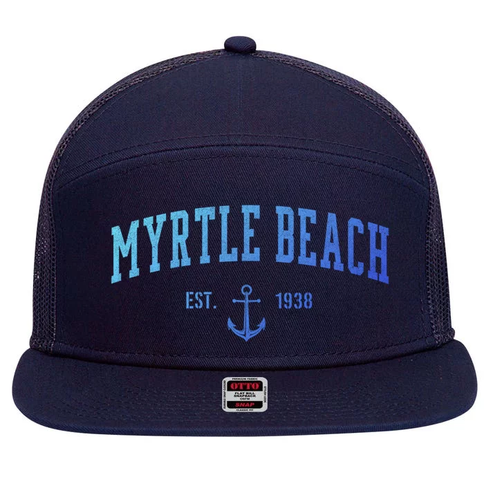 Myrtle Beach South Carolina Funny Gift And 7 Panel Mesh Trucker Snapback Hat