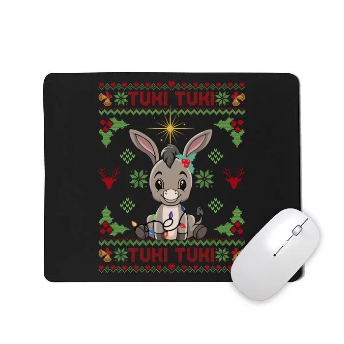 Mi Burrito Sabanero Mexican Funny Tuki Tuki Donkey Ugly Xmas Mousepad