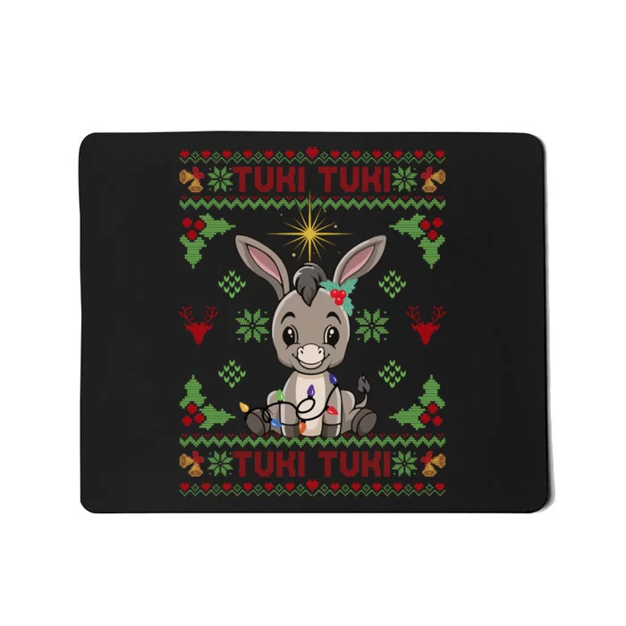 Mi Burrito Sabanero Mexican Funny Tuki Tuki Donkey Ugly Xmas Mousepad