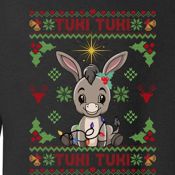 Mi Burrito Sabanero Mexican Funny Tuki Tuki Donkey Ugly Xmas Toddler Sweatshirt