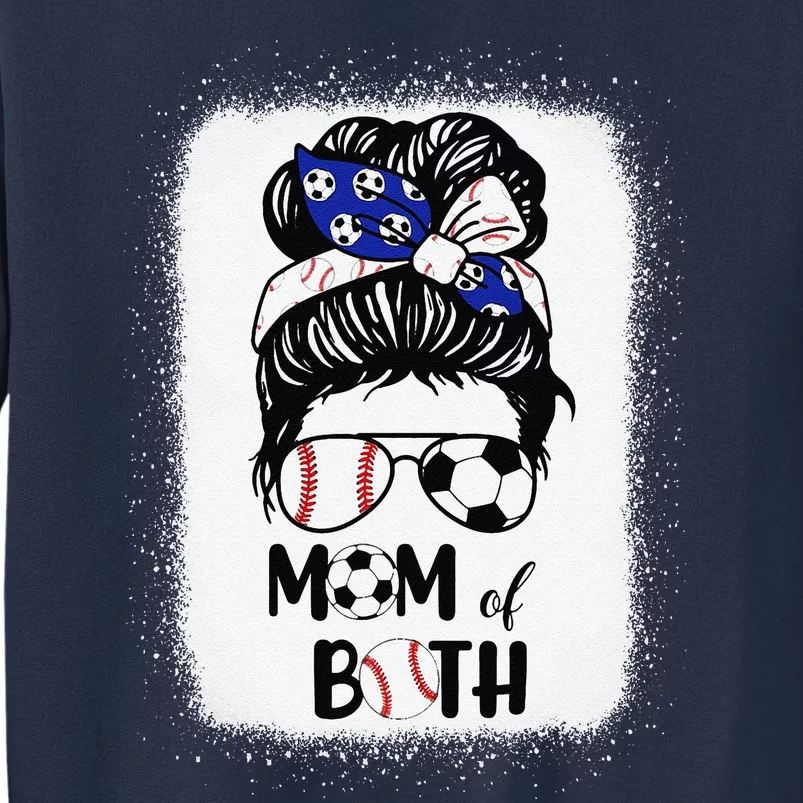 Messy Bun Soccer Mom Baseball Mom Of Both Mothers Day Sweatshirt