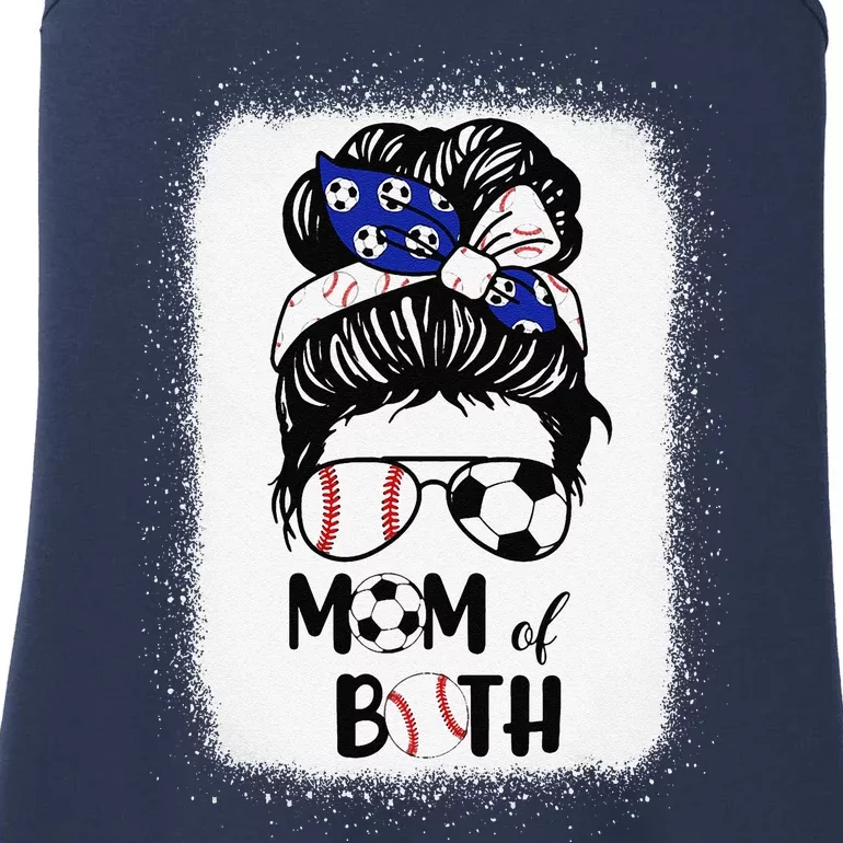 Messy Bun Soccer Mom Baseball Mom Of Both Mothers Day Ladies Essential Tank