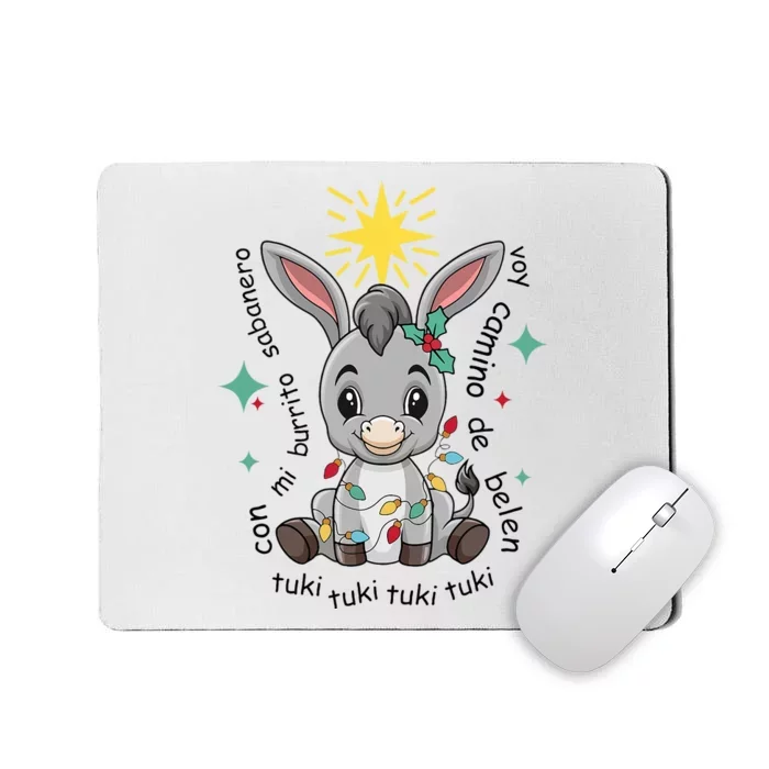 Mi Burrito Sabanero Mexican Tuki Tuki Donkey Latino Xmas Mousepad