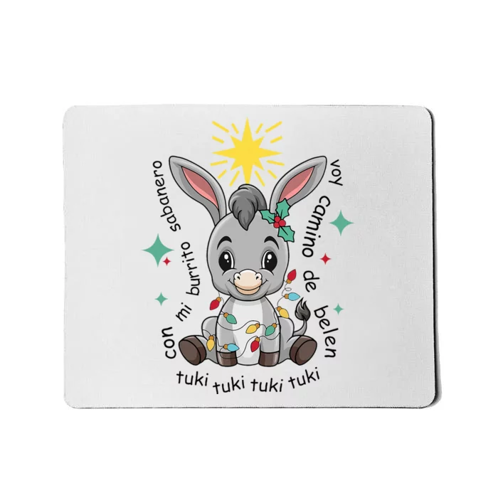 Mi Burrito Sabanero Mexican Tuki Tuki Donkey Latino Xmas Mousepad