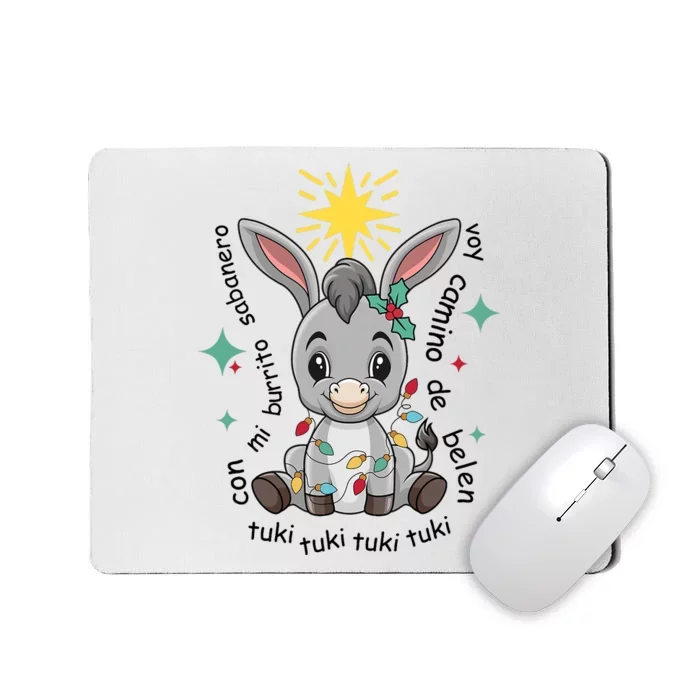 Mi Burrito Sabanero Mexican Tuki Tuki Donkey Latino Xmas Mousepad