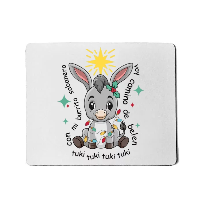 Mi Burrito Sabanero Mexican Tuki Tuki Donkey Latino Xmas Mousepad