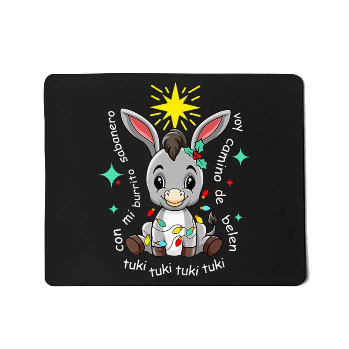 Mi Burrito Sabanero Mexican Tuki Tuki Donkey Latino Xmas Mousepad