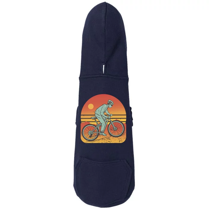 Mountain Biker Sunset Vintage Doggie 3-End Fleece Hoodie