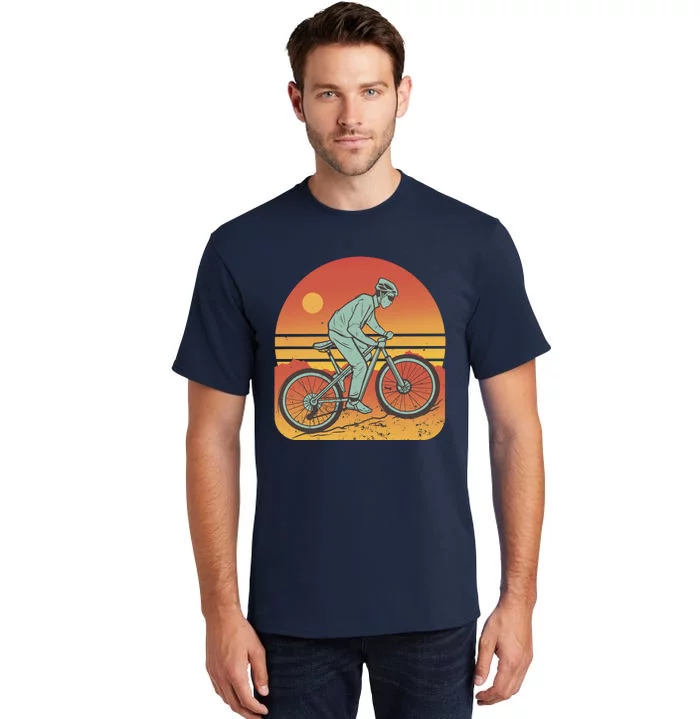 Mountain Biker Sunset Vintage Tall T-Shirt