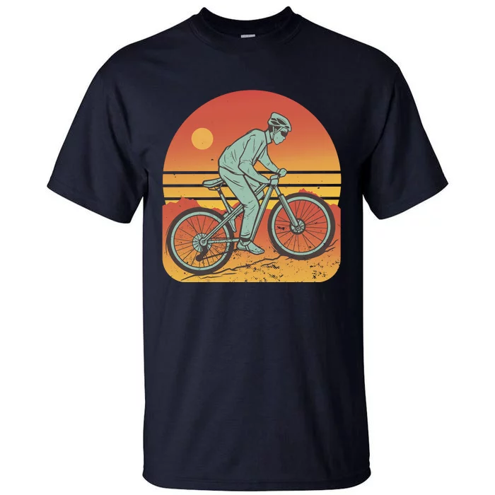 Mountain Biker Sunset Vintage Tall T-Shirt