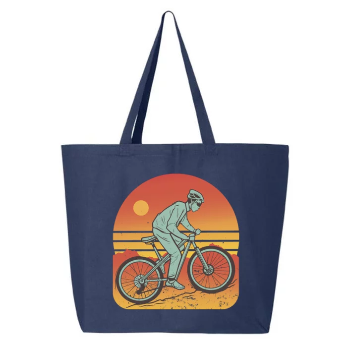 Mountain Biker Sunset Vintage 25L Jumbo Tote