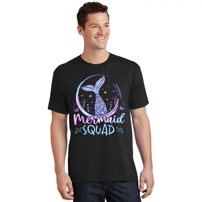 Mermaid Birthday Squad Party T-Shirt