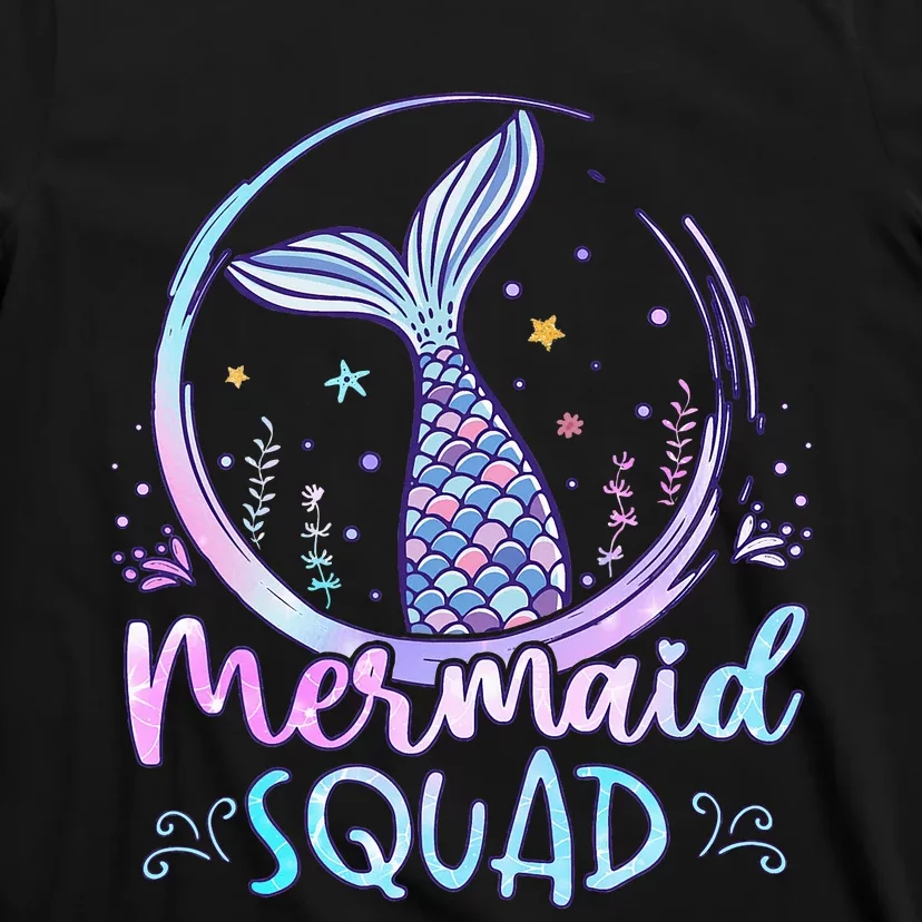 Mermaid Birthday Squad Party T-Shirt