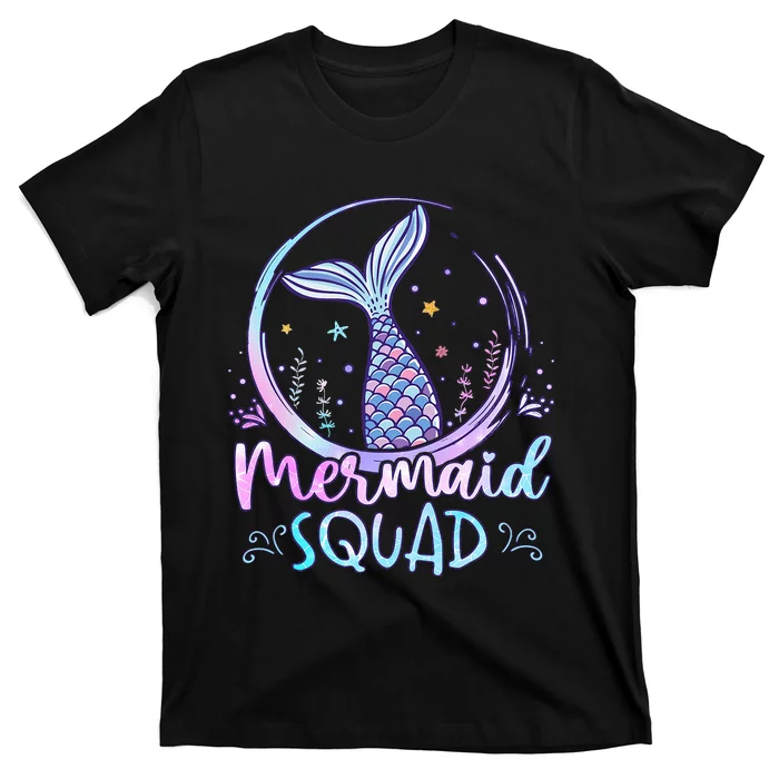 Mermaid Birthday Squad Party T-Shirt