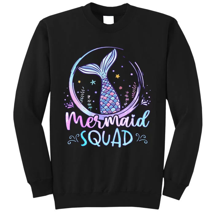 Mermaid Birthday Squad Party Tall Sweatshirt