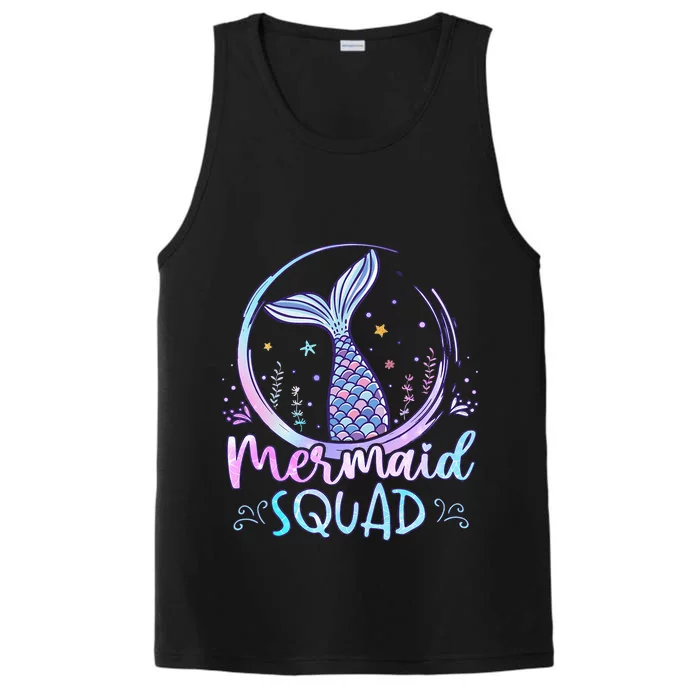 Mermaid Birthday Squad Party Performance Tank