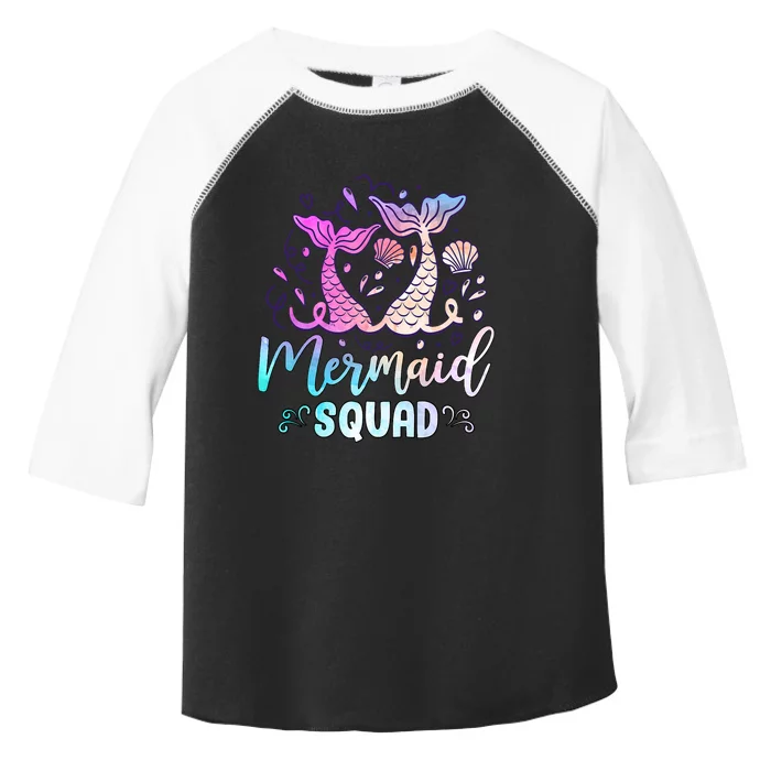 Mermaid Birthday Squad Party Girl Women Mermaid Toddler Fine Jersey T-Shirt