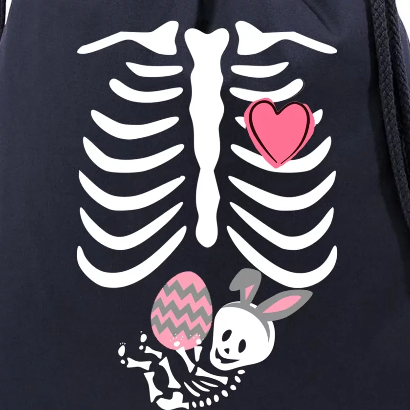 Mama Bunny Skeleton Bunny Easter Pregnant Mom Gift Drawstring Bag