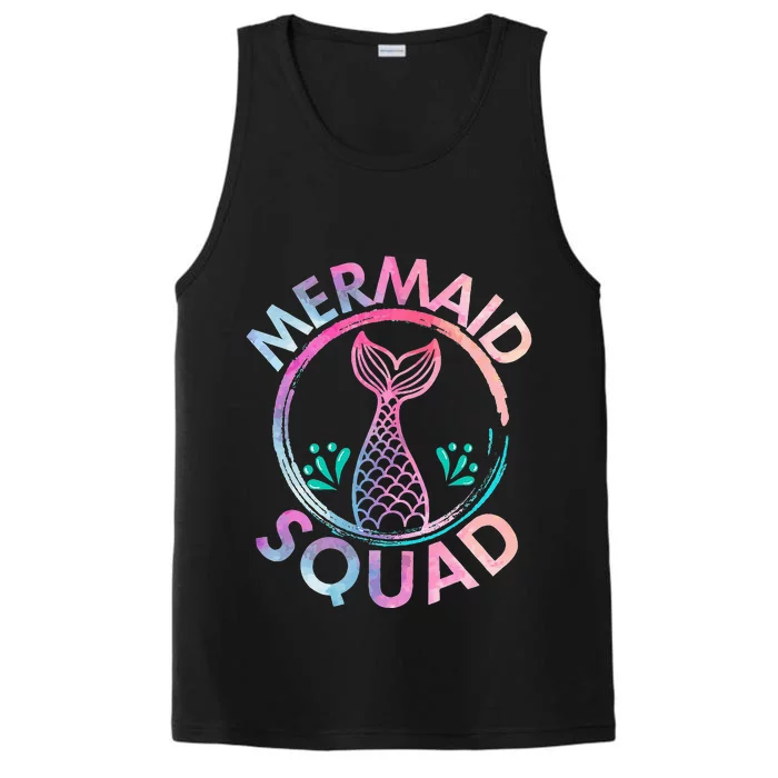 Mermaid Birthday Squad Party Performance Tank