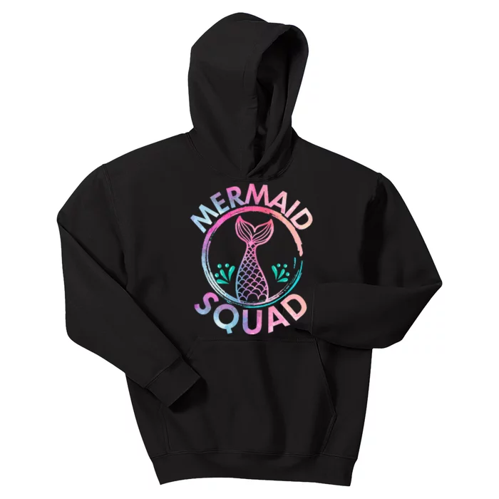 Mermaid Birthday Squad Party Kids Hoodie