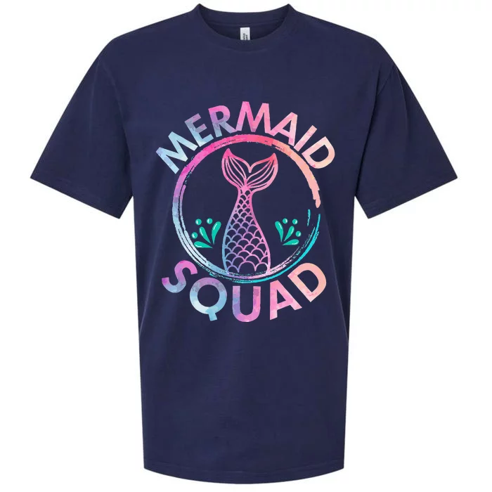 Mermaid Birthday Squad Party Sueded Cloud Jersey T-Shirt