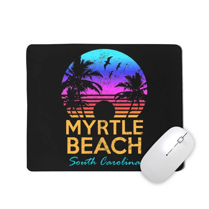 Myrtle Beach South Carolina Vacation Vintage Sunset Mousepad