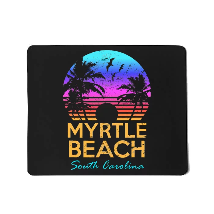 Myrtle Beach South Carolina Vacation Vintage Sunset Mousepad