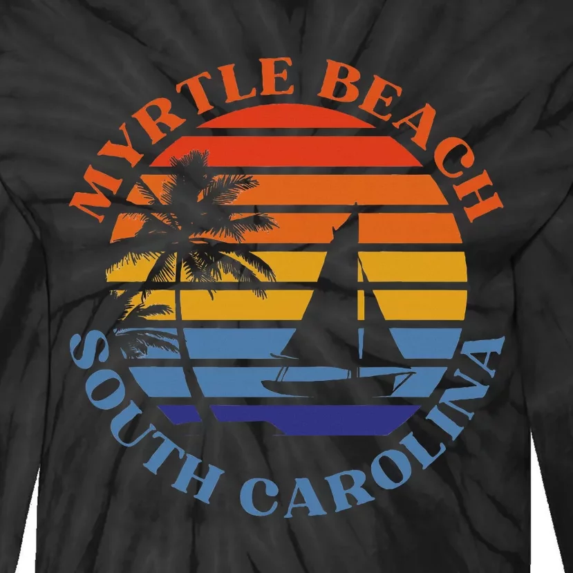 Myrtle Beach South Carolina Summer Vacation Tie-Dye Long Sleeve Shirt