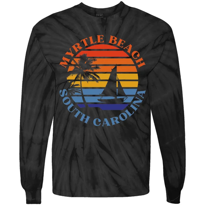 Myrtle Beach South Carolina Summer Vacation Tie-Dye Long Sleeve Shirt