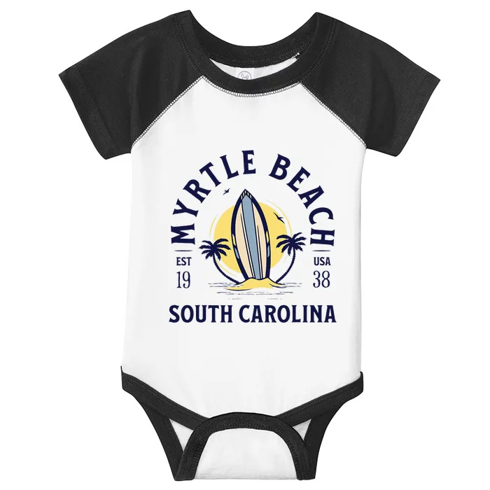 Myrtle Beach South Carolina Surf Summer Vacation Infant Baby Jersey Bodysuit