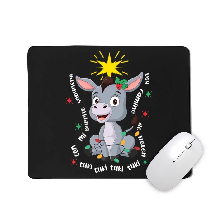 Mi Burrito Sabanero Mexican Tuki Tuki Donkey Latino Xmas Mousepad