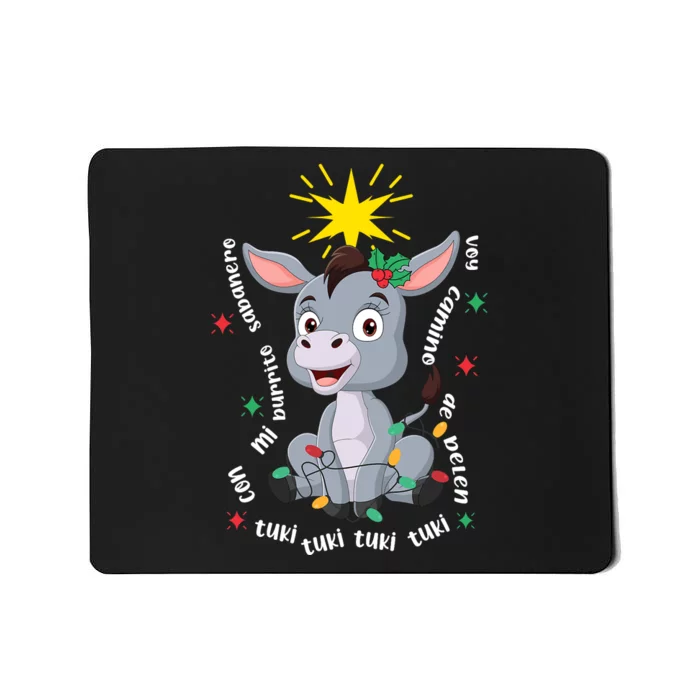 Mi Burrito Sabanero Mexican Tuki Tuki Donkey Latino Xmas Mousepad