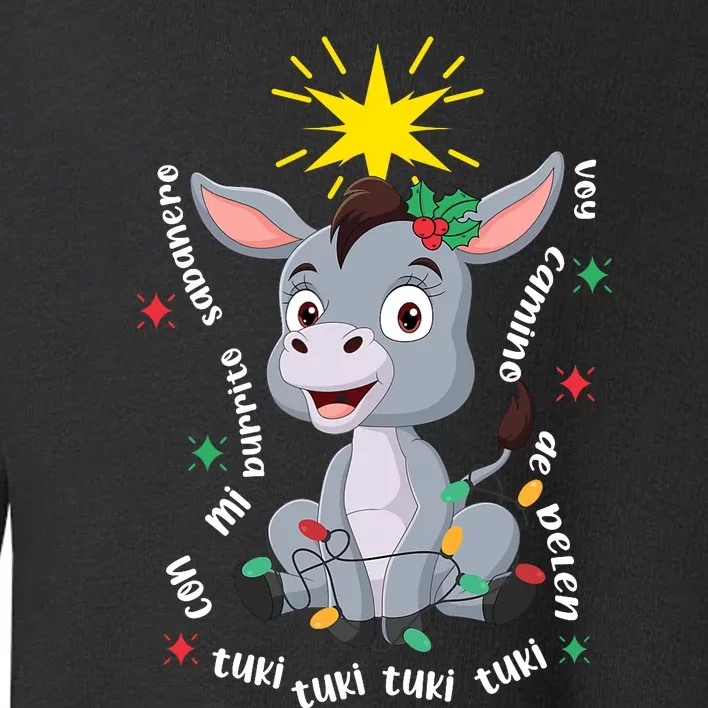 Mi Burrito Sabanero Mexican Tuki Tuki Donkey Latino Xmas Toddler Sweatshirt