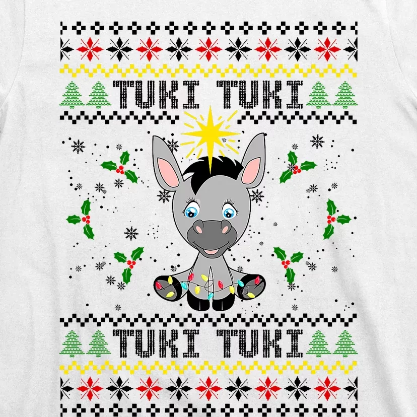 Mi Burrito Sabanero Mexico Tuki Donkey Xmas Ugly Sweater T-Shirt