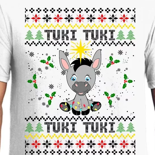 Mi Burrito Sabanero Mexico Tuki Donkey Xmas Ugly Sweater Pajama Set