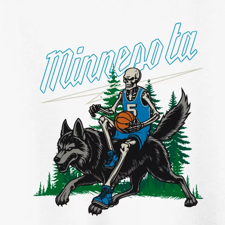 Minnesota Basketball Skeleton Toddler T-Shirt