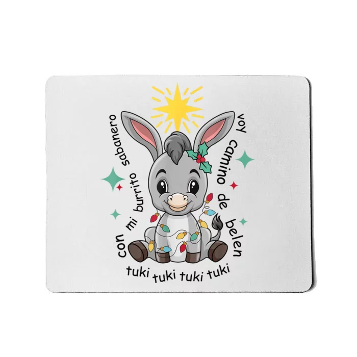 Mi Burrito Sabanero Mexican Tuki Tuki Donkey Latino Xmas Mousepad