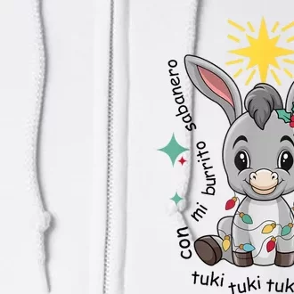 Mi Burrito Sabanero Mexican Tuki Tuki Donkey Latino Xmas Full Zip Hoodie