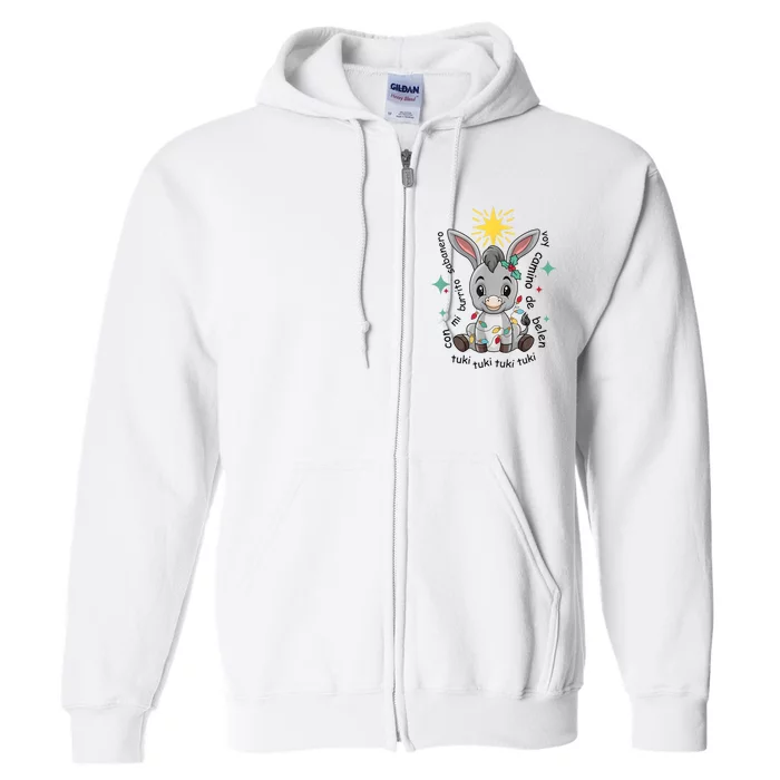 Mi Burrito Sabanero Mexican Tuki Tuki Donkey Latino Xmas Full Zip Hoodie