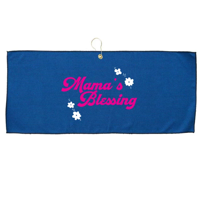 Mama´s Blessing Son Daughter Newborn Family Mom Gift Large Microfiber Waffle Golf Towel