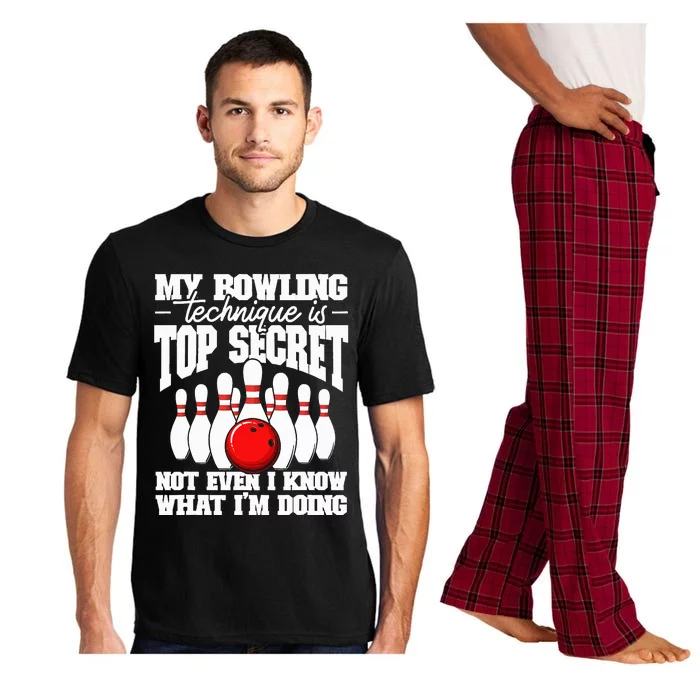 My Bowling Technique Is Top Secret Funny Bowling Bowler Pajama Set