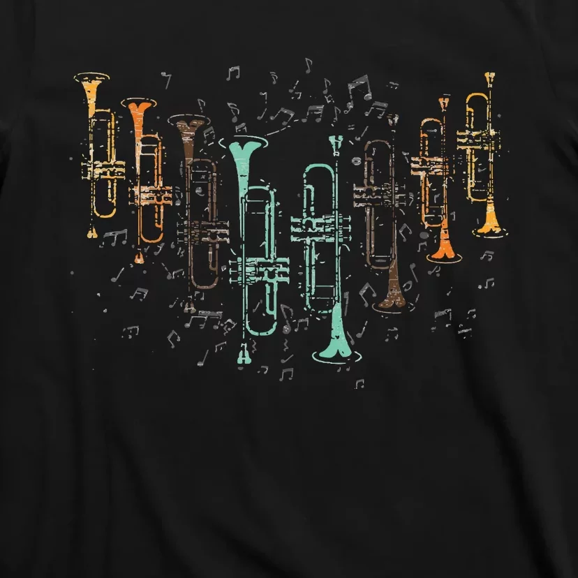 Marching Band Trumpet Player Retro Trumpet T-Shirt